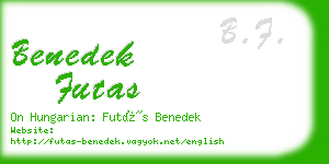 benedek futas business card